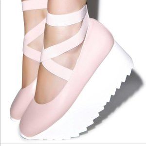 RARE * UNIF Pink Bella Ballerina Shoes Size 9